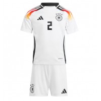 Camisa de Futebol Alemanha Antonio Rudiger #2 Equipamento Principal Infantil Europeu 2024 Manga Curta (+ Calças curtas)